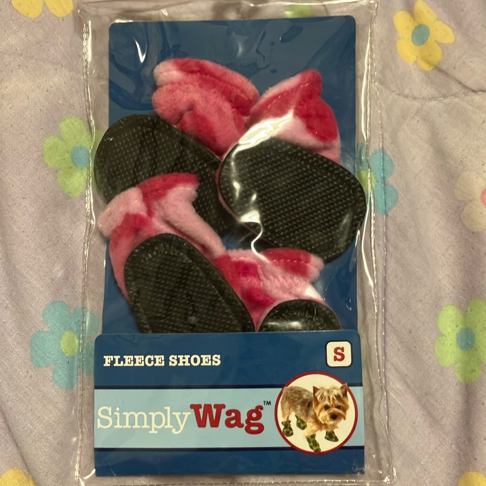 Size Small fleece dog shoes